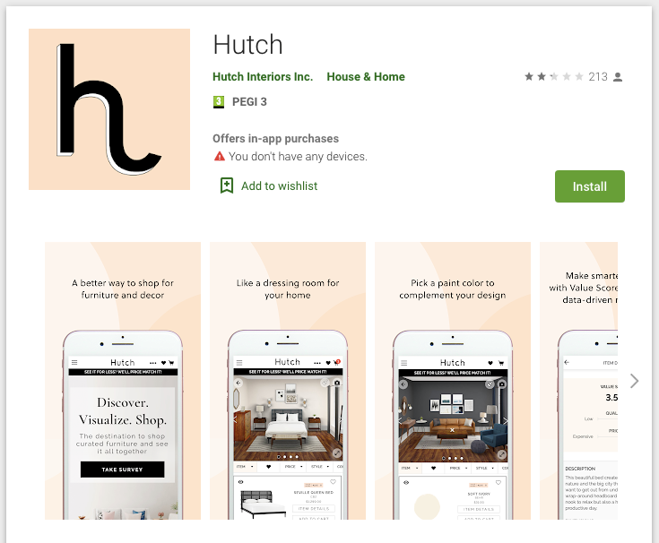 Hutch interior design app